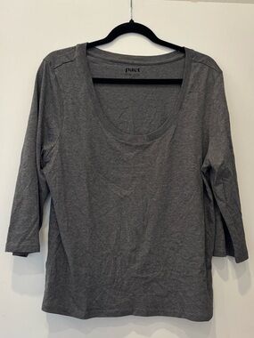 NWOT Pact organic cotton sustainable classic Scoop Neck 3/4 Sleeve Tee cozy